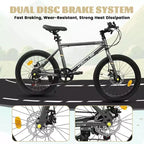 Okak 20IN Toddler Bike with 7-Speed and Steel Frame, Kids Bike with Dual Disc Brakes and 1.75IN Tires, Kids Cruiser Bikes for Boys & Girls