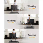COZONY Walking Pad Treadmill with Incline and Remote Control, 2.25HP Under Desk Treadmill for Home and Office