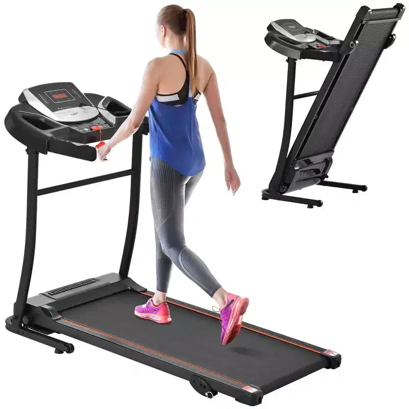 Folding Treadmill for Home with Incline & Heart Rate Sensor, 2.5HP Quiet Motor, USB Charging, Portable Running Walking Machine, 300lbs Capacity