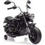 12V Kids Electric Motorcycle w/ Training Wheels, 3-Wheel Ride-on Toy, Reverse, LED Headlight, Horn & Music, 66LB Capacity