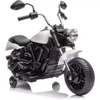 12V Kids Electric Motorcycle w/ Training Wheels, 3-Wheel Ride-on Toy, Reverse, LED Headlight, Horn & Music, 66LB Capacity