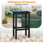 VINGLI 3-Piece Fir Wood Outdoor Bar Table and Chairs Set, Outdoor Bar Height Table with 2 Bar Stools Patio Bistro Set for Garden Balcony Backyard