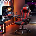 Yaheetech PU Leather Ergonomic Gaming Chair Executive Computer Chair with Padded Armrests