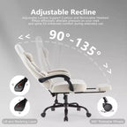 Bestier Gaming Chair with Lumbar Support, Office Chair with Adjustable Height, Armrests and Headrests, 360 Rotating Wheels