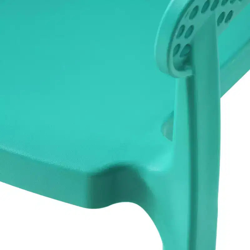 WestinTrends Playa 3-Piece Outdoor Resin Patio Bistro Table Set with Stackable Patio Dining Side Chairs, Turquoise