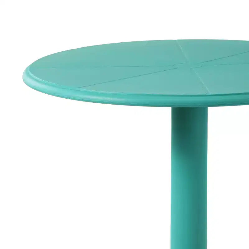 WestinTrends Playa 3-Piece Outdoor Resin Patio Bistro Table Set with Stackable Patio Dining Side Chairs, Turquoise