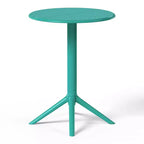 WestinTrends Playa 3-Piece Outdoor Resin Patio Bistro Table Set with Stackable Patio Dining Side Chairs, Turquoise
