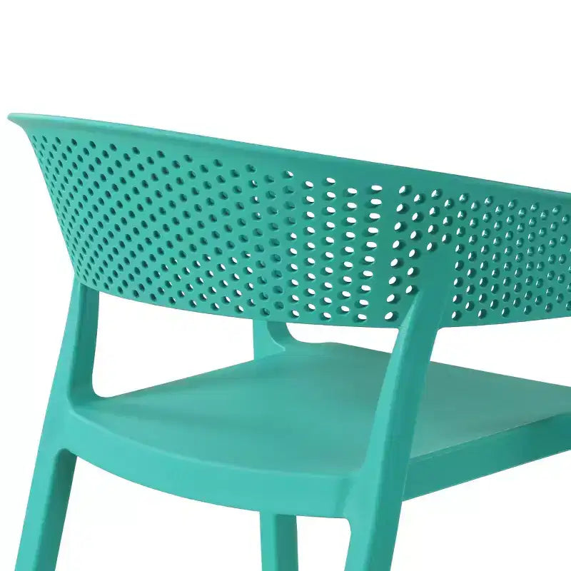 WestinTrends Playa 3-Piece Outdoor Resin Patio Bistro Table Set with Stackable Patio Dining Side Chairs, Turquoise
