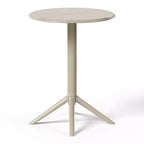 WestinTrends Playa 3-Piece Outdoor Resin Patio Bistro Table Set with Stackable Patio Dining Side Chairs, Sand