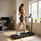 Soozier Walking Pad Treadmill, 0.66.2mph Foldable Under Desk Treadmill with Incline, Handle Bar, Wheels, LED Display and Remote Control