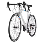 21-Speed Carbon Steel Road Bike with Shimano Drivetrain 700x25C Tires Drop-Bar Commuter Bicycle