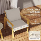 3 Piece Outdoor Bistro Set Effect Metal Patio Set with Wide and Deep Chairs, Round Table, Cushions
