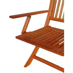 Foldable Patio Dining Set, 4 Folding Chairs, Indoor and outdoor universal, Teak