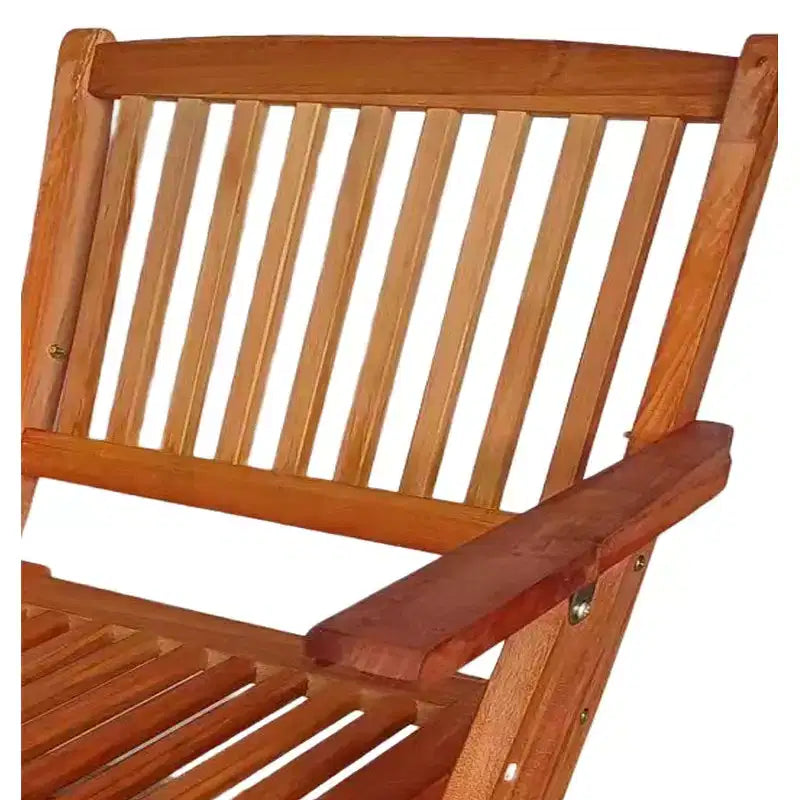 Foldable Patio Dining Set, 4 Folding Chairs, Indoor and outdoor universal, Teak