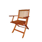 Foldable Patio Dining Set, 4 Folding Chairs, Indoor and outdoor universal, Teak