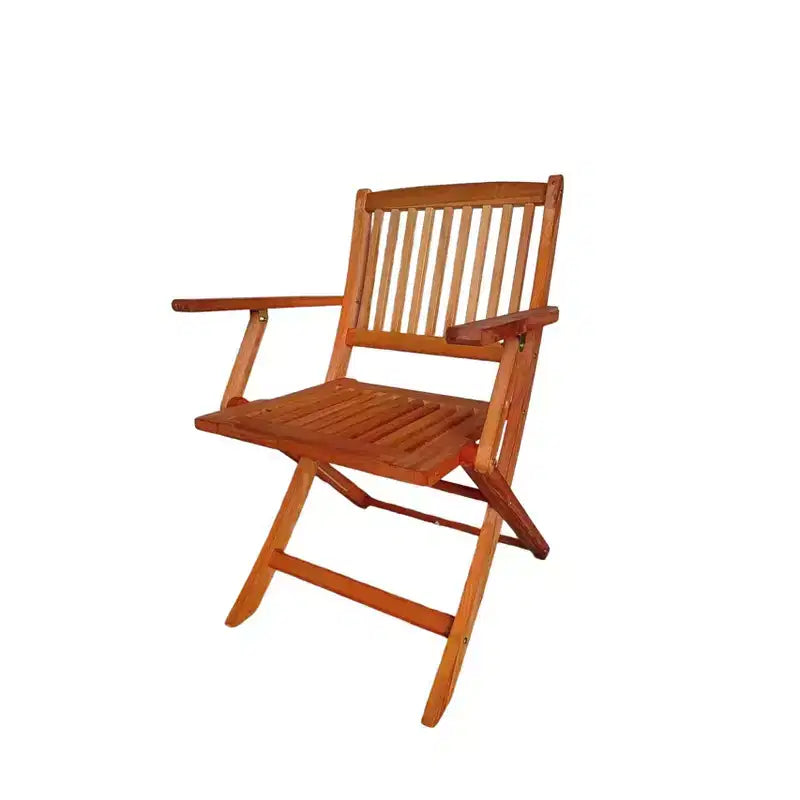 Foldable Patio Dining Set, 4 Folding Chairs, Indoor and outdoor universal, Teak
