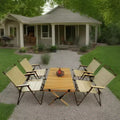 Multi-Function Foldable and Portable Dining Set, 1 Dining Table & 4 Folding Chairs, Indoor and outdoor universal ,Natural, For Children