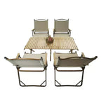 Multi-Function Foldable and Portable Dining Set, 1 Dining Table & 4 Folding Chairs, Indoor and outdoor universal ,Natural, For Children