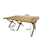 Multi-Function Foldable and Portable Dining Set, 1 Dining Table & 4 Folding Chairs, Indoor and outdoor universal ,Natural