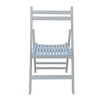 Furniture Slatted Wood Folding Special Event Chair - White, Set of 4, FOLDING CHAIR, FOLDABLE STYLE