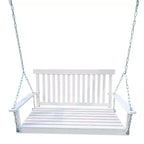 Front Porch Swing with Armrests, Wood Bench Swing with Hanging Chains,for Outdoor Patio ,Garden Yard, porch, backyard, or sunroom,Easy to Assemble