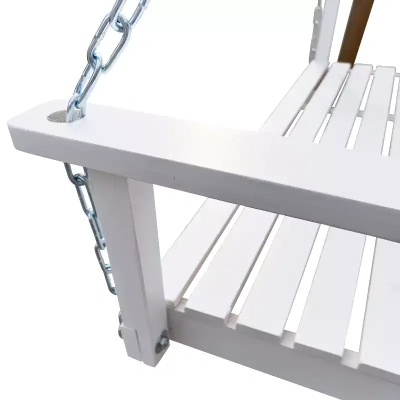 Front Porch Swing with Armrests, Wood Bench Swing with Hanging Chains,for Outdoor Patio ,Garden Yard, porch, backyard, or sunroom,Easy to Assemble