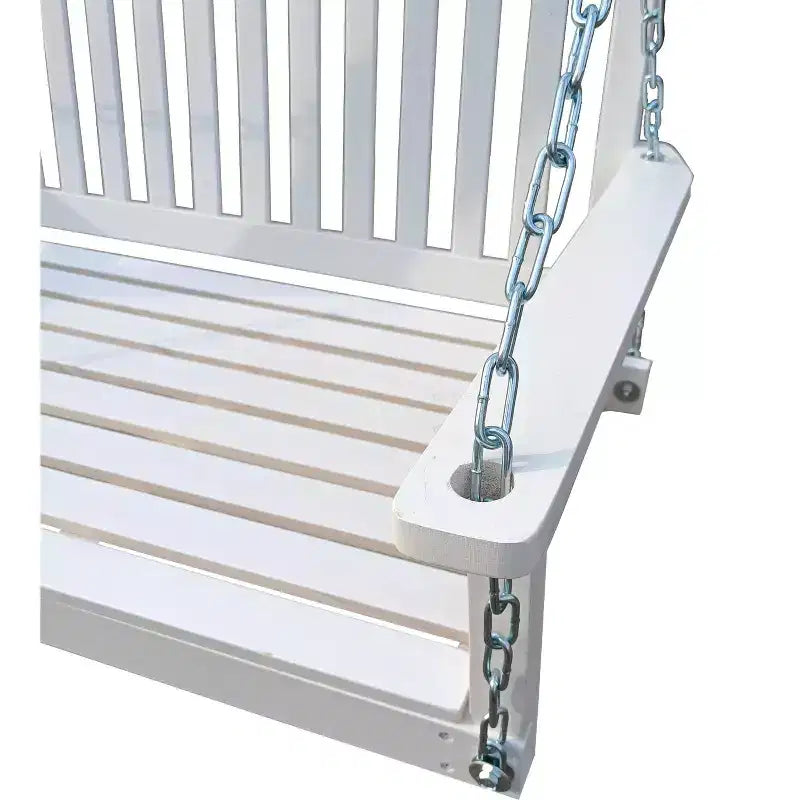 Front Porch Swing with Armrests, Wood Bench Swing with Hanging Chains,for Outdoor Patio ,Garden Yard, porch, backyard, or sunroom,Easy to Assemble