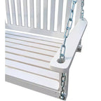 Front Porch Swing with Armrests, Wood Bench Swing with Hanging Chains,for Outdoor Patio ,Garden Yard, porch, backyard, or sunroom,Easy to Assemble