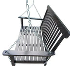 Front Porch Swing with Armrests, Wood Bench Swing with Hanging Chains,for Outdoor Patio ,Garden Yard, porch, backyard, or sunroom,Easy to Assemble