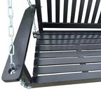 Front Porch Swing with Armrests, Wood Bench Swing with Hanging Chains,for Outdoor Patio ,Garden Yard, porch, backyard, or sunroom,Easy to Assemble
