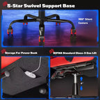 RSPGAME Basic Ergonomic Gaming Chair for Adults, PU Leather Office Chairs with Vibration Lumbar Support and Retractable Footrest, Home Computer Chairs