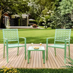 3 Piece Patio Bistro Set, Outdoor Patio Furniture Set with Coffee Table, Conversation Sets for Apartment Balcony, Backyard, Porch