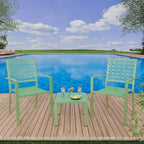 3 Piece Patio Bistro Set, Outdoor Patio Furniture Set with Coffee Table, Conversation Sets for Apartment Balcony, Backyard, Porch