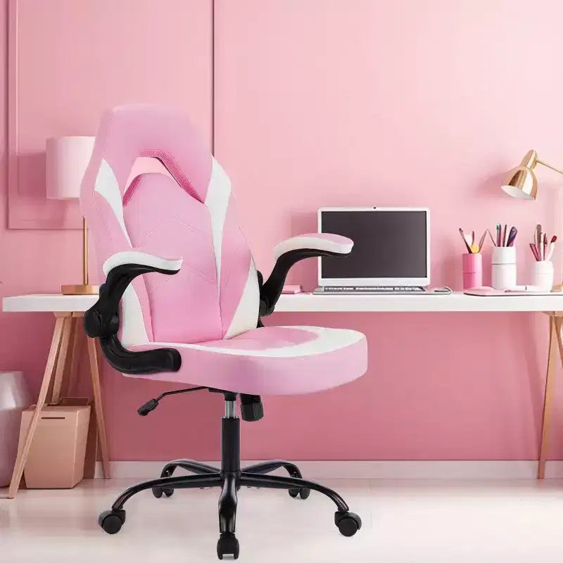 TUYOHW Ergonomic Gaming Chair,S-Shaped Backrest Office Chair with Rocking Mode & Adjustable Height,High Resilience Foam