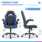 TUYOHW Ergonomic Gaming Chair,S-Shaped Backrest Office Chair with Rocking Mode & Adjustable Height,High Resilience Foam