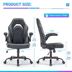 TUYOHW Ergonomic Gaming Chair,S-Shaped Backrest Office Chair with Rocking Mode & Adjustable Height,High Resilience Foam