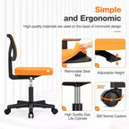TUYOHW Mesh Swivel Criss Cross Chair on Wheels,Office Chair with Adjustable Height and Lumbar Support,Gaming Chair with Low-Back for Office