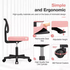 TUYOHW Mesh Swivel Criss Cross Chair on Wheels,Office Chair with Adjustable Height and Lumbar Support,Gaming Chair with Low-Back for Office