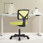 TUYOHW Mesh Swivel Criss Cross Chair on Wheels,Office Chair with Adjustable Height and Lumbar Support,Gaming Chair with Low-Back for Office
