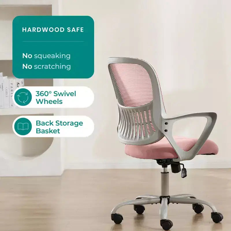 TUYOHW Mesh Swivel Criss Cross Chair on Wheels,41.5 Height Office Chair with Adjustable Height,Gaming Chair for Office