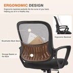 TUYOHW Mesh Swivel Criss Cross Chair on Wheels,41.5 Height Office Chair with Adjustable Height,Gaming Chair for Office