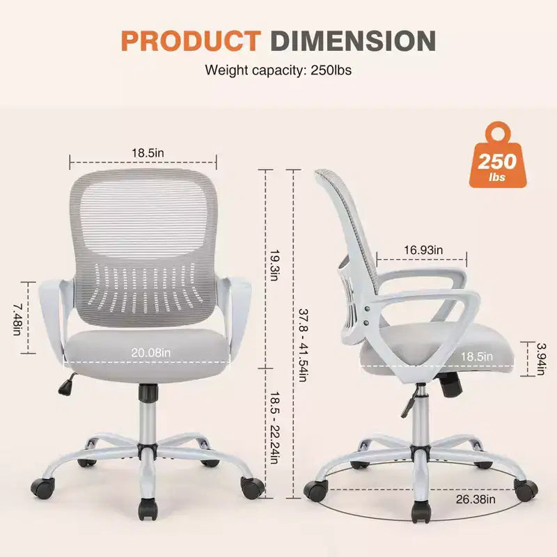 TUYOHW Mesh Swivel Criss Cross Chair on Wheels,41.5 Height Office Chair with Adjustable Height,Gaming Chair for Office