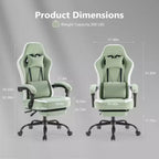 TUYOHW Ergonomic Office Chair with Pocket Spring Seat,300LB Capacity Gaming Chair with Adjustable Lumbar Pillow & Footrest for Adult,Student
