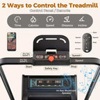 NAYSAYE Treadmill Walking Pad with Foldable Handle Bar, 450 lbs Capacity Under Desk Treadmills with Auto Incline for Home Hiking, Black, 55*26*7.87