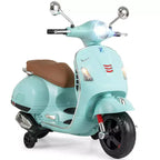 Costway Licensed VESPA 12V Kids Electric Motorcycle with Music Horn Story Training Wheels Red/Pink/Green/White