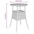 vidaXL Dinner Table Round Garden Dining Table Acacia Wood and Poly Rattan