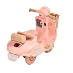Kids Electric Ride On Motorcycle 6V 3-Wheel Motorbike with LED Lights Music and Bluetooth for Ages 3-4