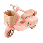 Kids Electric Ride On Motorcycle 6V 3-Wheel Motorbike with LED Lights Music and Bluetooth for Ages 3-4