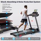 Smart Folding Treadmill with Incline  7.5 MPH, 2.5HP Quiet Motor, 300 lbs Capacity, App & Bluetooth Control for Home Fitness
