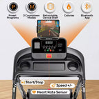Folding Treadmill 350 lbs Capacity for Home, Incline Treadmill for Exercising, 6% Manual Incline, 7.5MPH, 16'' Wide Belt, 71 Programs, Knee Support
